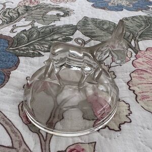 Jeannette Glass Donkey Lid For Trinket Jar ***LID ONLY!***